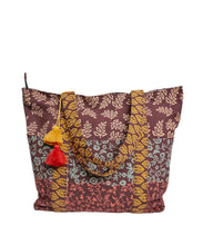 Cargar imagen en el visor de la galería, BOLSO PLAYA SHOPPING CREMALLERA FLORES
