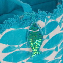 Cargar imagen en el visor de la galería, BOLSO PLAYA ESTAMPADO PECES
