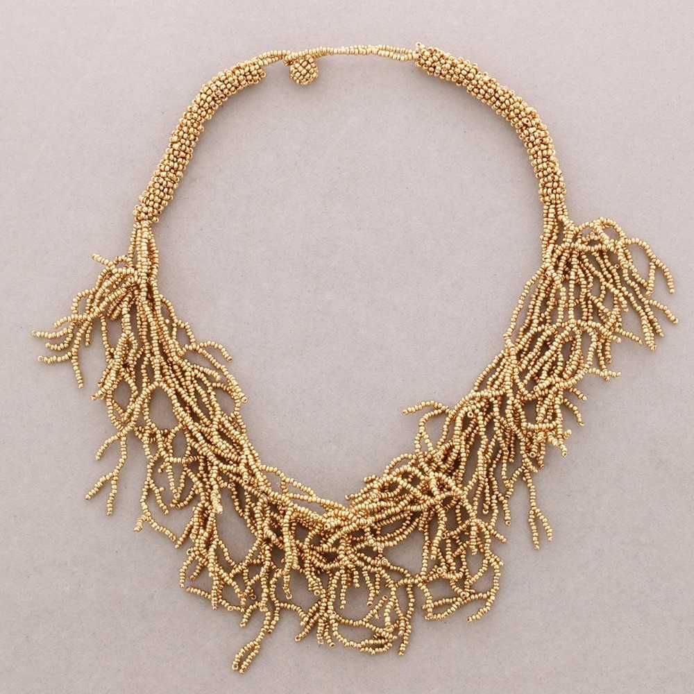 COLLAR CORTO CORALES ABALORIOS