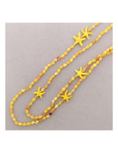 Cargar imagen en el visor de la galería, COLLAR LARGO DOBLE CUENTAS ESTRELLAS DE  MAR RESINA
