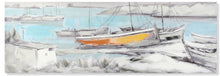 Cargar imagen en el visor de la galería, CUADRO LIENZO BARCAS 150X50CM
