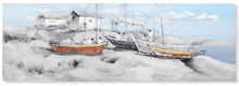 Cargar imagen en el visor de la galería, CUADRO LIENZO BARCAS 150X50CM
