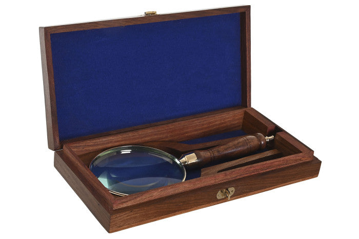 LUPA CON CAJA DE MADERA