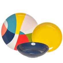 Cargar imagen en el visor de la galería, VAJILLA 18 PIEZAS MULTICOLOR
