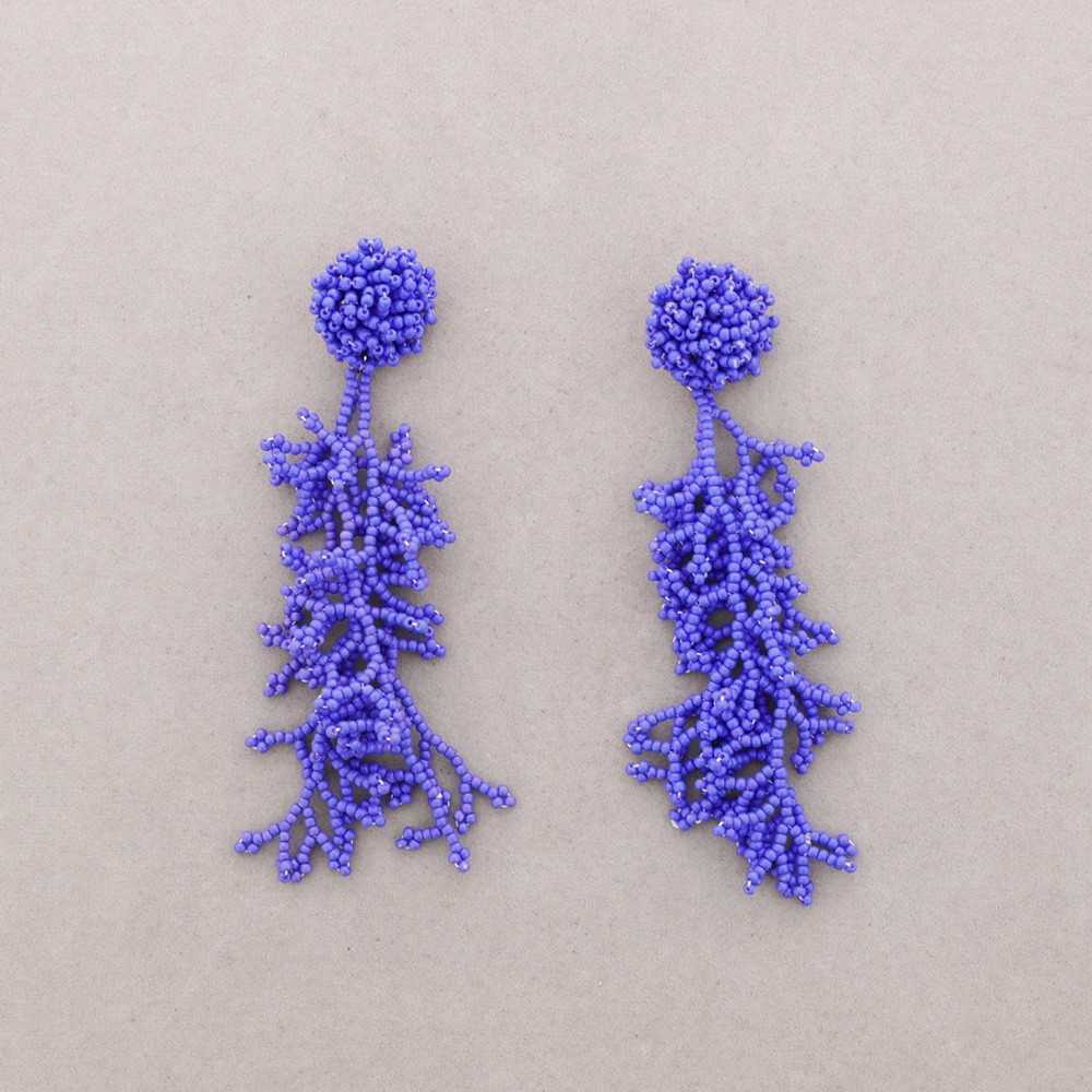PENDIENTE RAMITAS CORAL ABALORIOS
