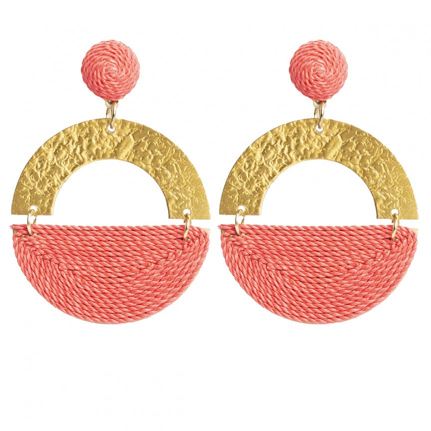 PENDIENTE ARO CUERDA METAL