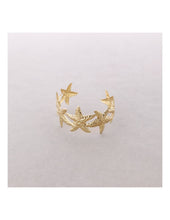 Cargar imagen en el visor de la galería, PULSERA AJUSTABLE ESTRELLAS DE MAR METAL
