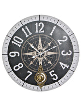 Cargar imagen en el visor de la galería, RELOJ PARED BRÚJULA PÉNDULO
