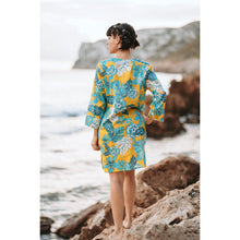Cargar imagen en el visor de la galería, VESTIDO KAFTÁN KURTA ALGODÓN FLORES

