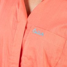 Cargar imagen en el visor de la galería, VESTIDO CAMISERO ALGODÓN MANGA CORTA CORAL
