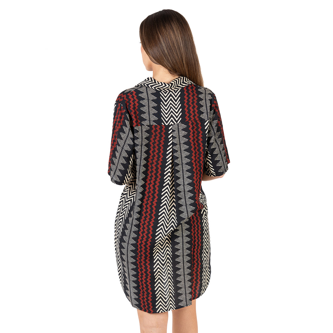 VESTIDO CAMISERO/ CAMISA ESTAMPADO