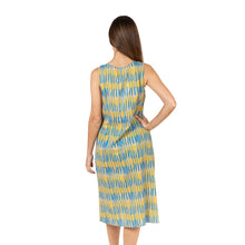 Cargar imagen en el visor de la galería, VESTIDO MIDI ESTAMPADO ALGODÓN BOTONES FRONTALES
