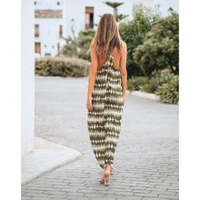 Cargar imagen en el visor de la galería, VESTIDO LARGO TIRANTES ESTAMPADO CON ANILLA EN LA ESPALDA
