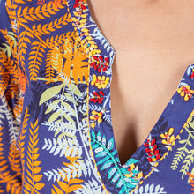 Cargar imagen en el visor de la galería, VESTIDO CORTO ESTAMPADO HOJAS KURTA
