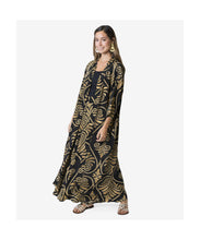 Cargar imagen en el visor de la galería, KIMONO LARGO ESTAMPADO BLACK PEACOCK
