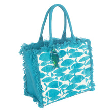 Cargar imagen en el visor de la galería, BOLSO PLAYA ESTAMPADO PECES
