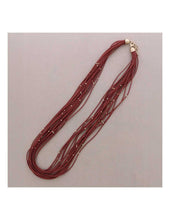 Cargar imagen en el visor de la galería, COLLAR LARGO ELÁSTICO MULTI TIRAS BOLITAS METAL
