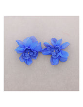 Cargar imagen en el visor de la galería, PENDIENTE PRESIÓN FLOR CON TELA
