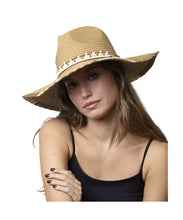 Cargar imagen en el visor de la galería, SOMBRERO ALA ANCHA BORDE RAYAS
