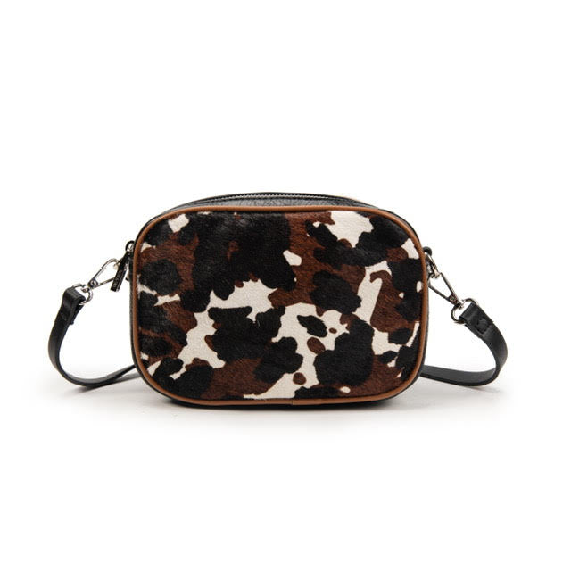 BOLSO BANDOLERA COMBINADO ANIMAL PRINT VACA