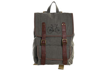 Cargar imagen en el visor de la galería, MOCHILA CANVAS CUERO BICICLETA
