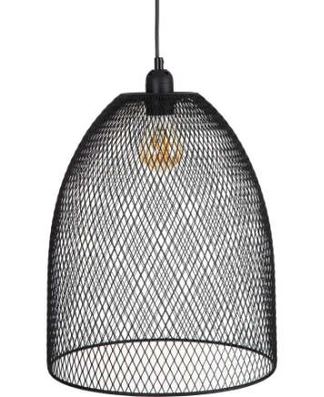 LÁMPARA TECHO NEGRO METAL REJILLA