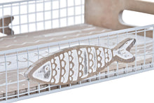 Cargar imagen en el visor de la galería, BANDEJA PECES MADERA METAL
