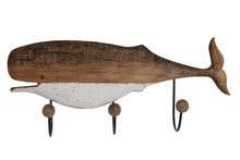 Cargar imagen en el visor de la galería, PERCHERO PARED PAULOWNIA METAL BALLENA
