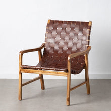 Cargar imagen en el visor de la galería, SILLÓN NATURAL TEKA-PIEL
