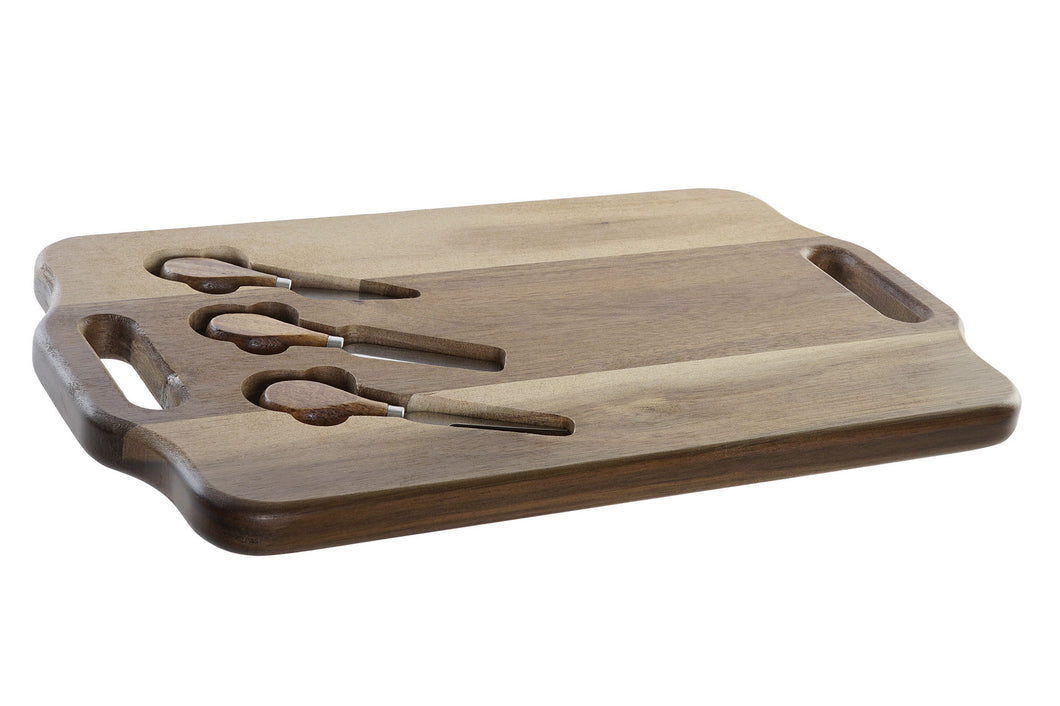 TABLA CORTAR CUCHILLOS ACACIA QUESO