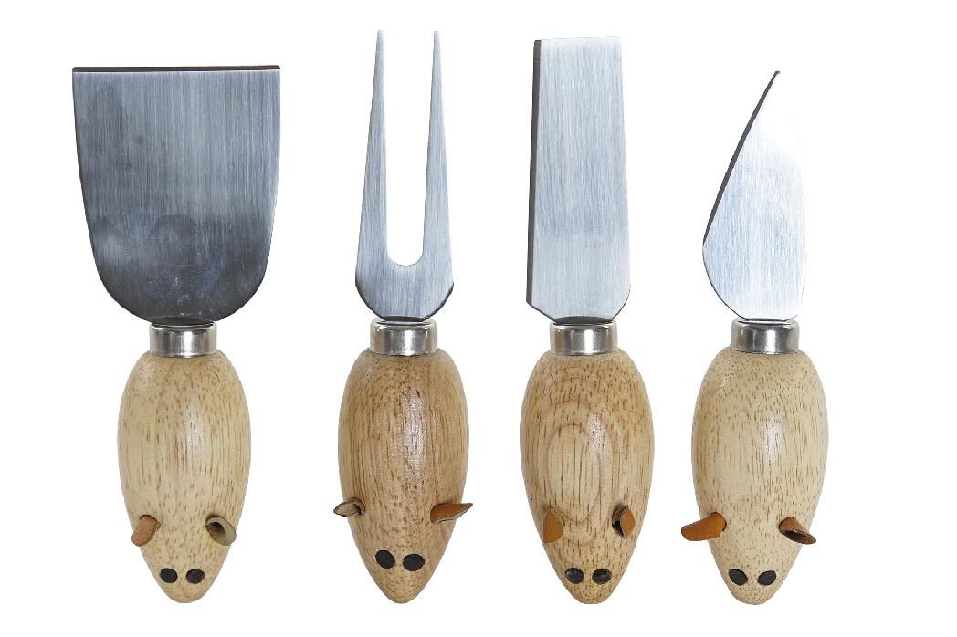 CUCHILLOS QUESO RATÓN SET 4