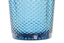 Cargar imagen en el visor de la galería, JUEGO 6 VASOS CRISTAL RELIEVE AZUL
