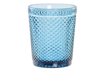 Cargar imagen en el visor de la galería, JUEGO 6 VASOS CRISTAL RELIEVE AZUL
